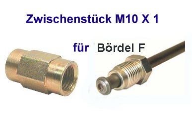 100x Verbinder M10 x 1 für Bremsleitung 4,75 mm Bördel F Typ OAA Profi –