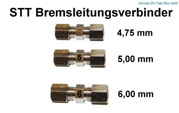 Kraftstoffleitung Verbinder Verschraubung Ø3/16 Ø4,76mm